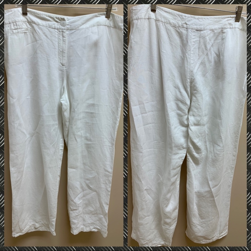 🌹Eileen Fisher White Linen Pants🌹